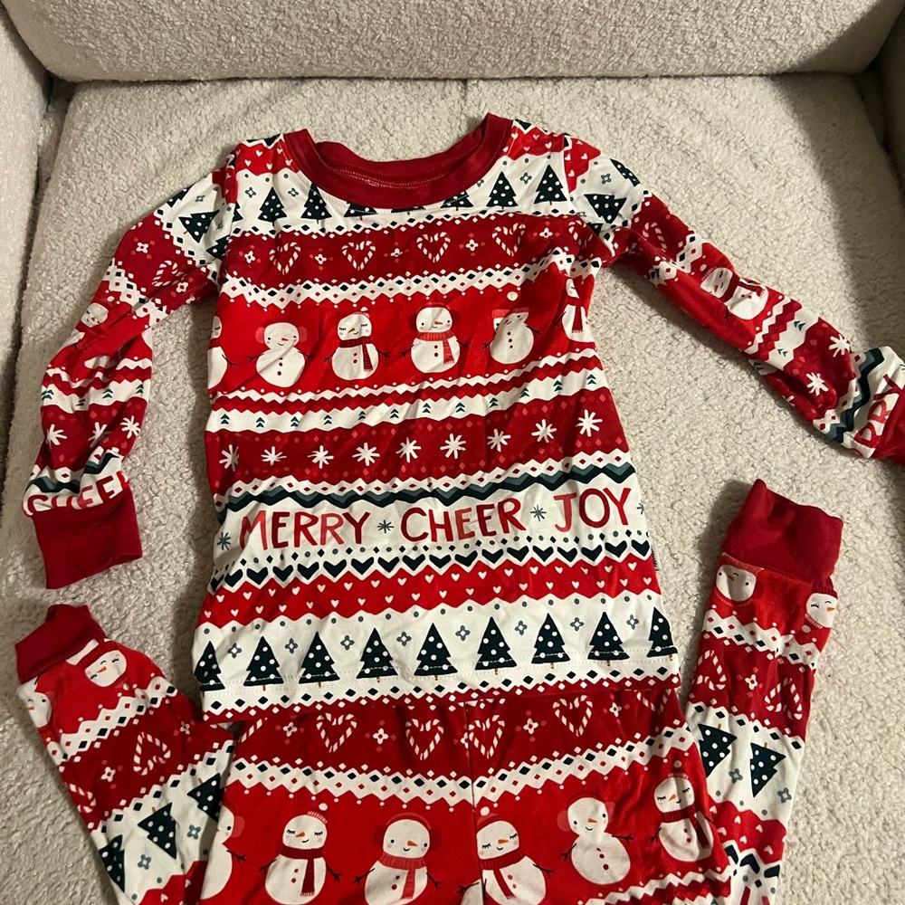 Little Sleepies Red Snowman Pajama Set
